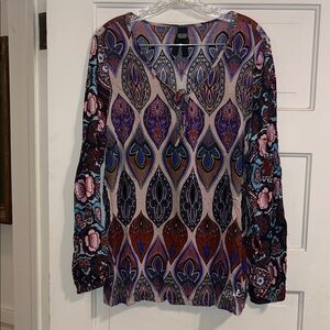 Colorful  Long Sleeve Blouse